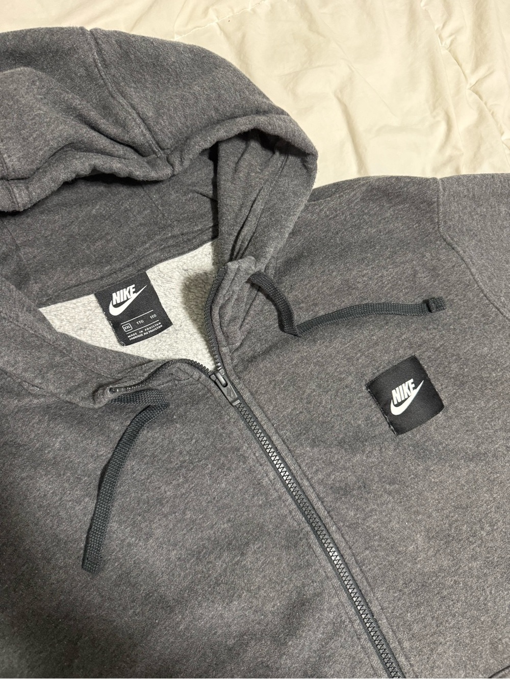 Nike Men’s Charcoal Gray Full-Zip Hoodie Jacket